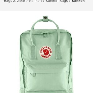 Classic Kånken Fjallraven brand new backpack, mint green color